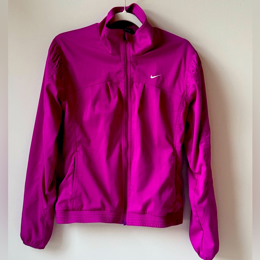 Nike Women’s Purple Fuschia Dry Fit Zip Up Size Medium